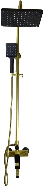 Душевая стойка Bronze de Luxe Element EL77/1GB, матовое золото, черная Sancos — официальный сайт