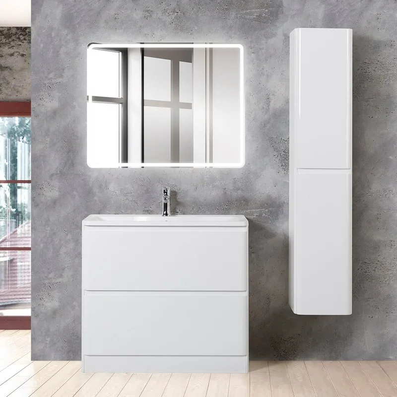 Шкаф-пенал для ванной BelBagno Albano 32 R bianco lucido Sancos — официальный сайт