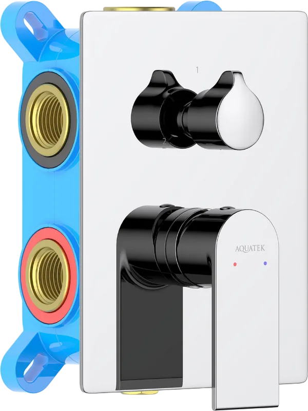 Встраиваемый смеситель AQUATEK Лира AQ1447CR С ВНУТРЕННЕЙ ЧАСТЬЮ, 3 режима, хром Sancos — официальный сайт
