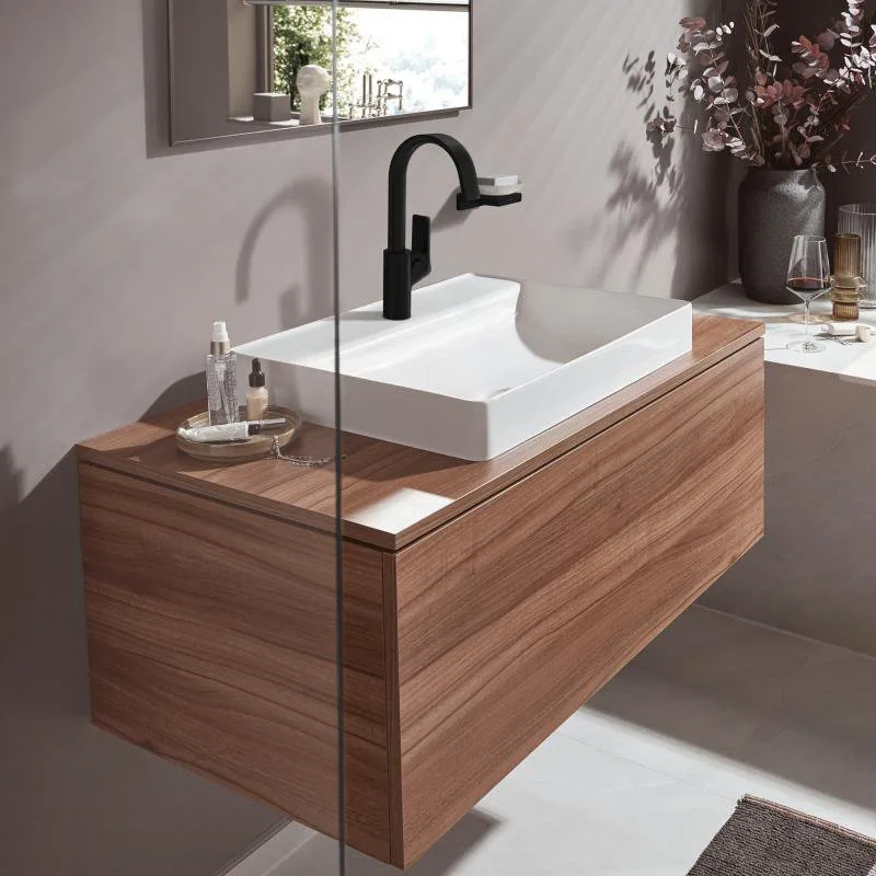 Смеситель для раковины Hansgrohe Vivenis Vivenis 75032670 матовый черный Sancos — официальный сайт