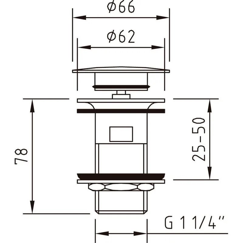 Донный клапан для раковины Clever Vela 96255, хром Sancos — официальный сайт
