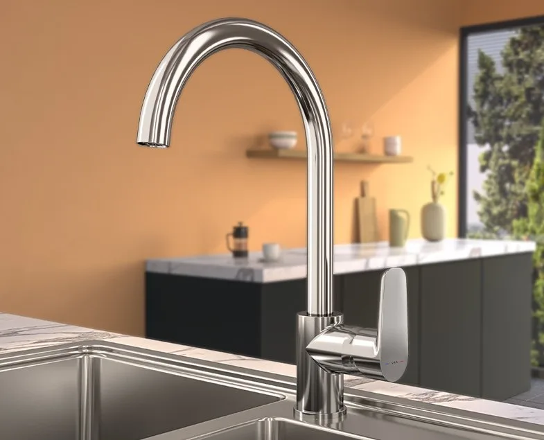Смеситель для кухни VitrA Flow Soft A43419EXP хром Sancos — официальный сайт