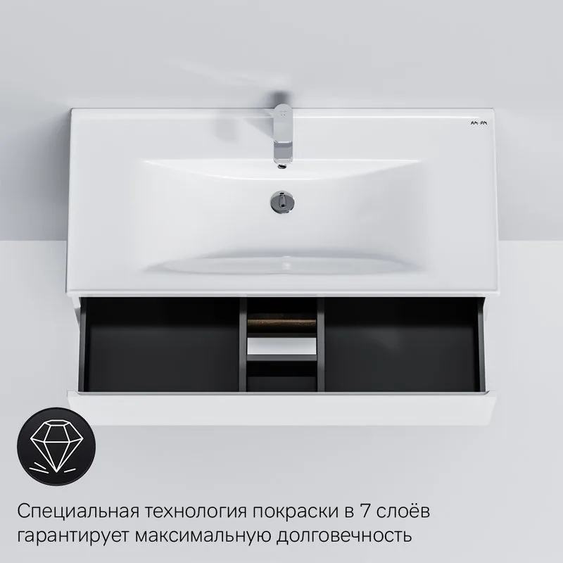 Тумба под раковину без столешницы AM.PM X-Joy 100, подвесная, белый глянец Sancos — официальный сайт