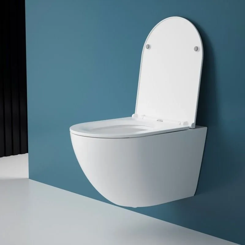 Подвесной унитаз Esbano Fortex-53T ESUPFORT53TW белый глянец безободковый, смыв Торнадо, с сиденьем  Sancos — официальный сайт