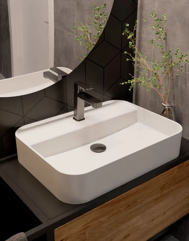 Смеситель для раковины металл Gun Metal, AQUAme Parma AQM6610GM Sancos — официальный сайт