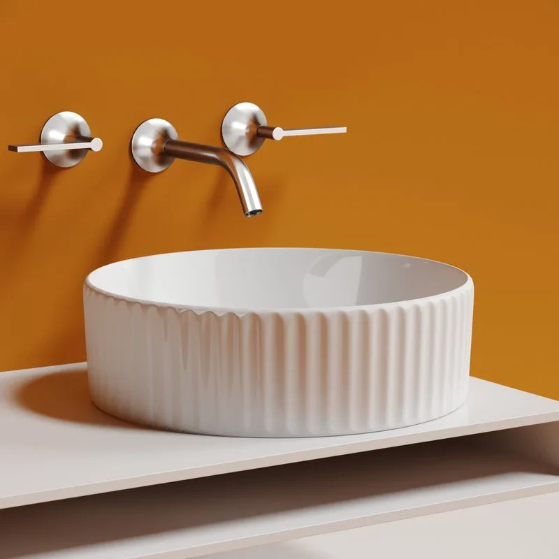 Накладная раковина Ceramicanova Element CN6057 белая глянцевая Sancos — официальный сайт
