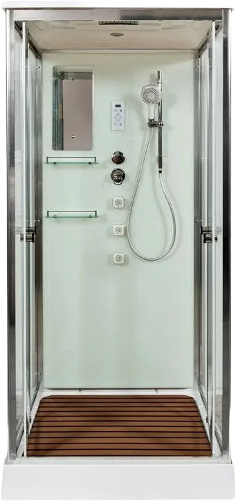Душевая кабина DTO V1015 100х100, профиль хром, стекло прозрачное Sancos — официальный сайт