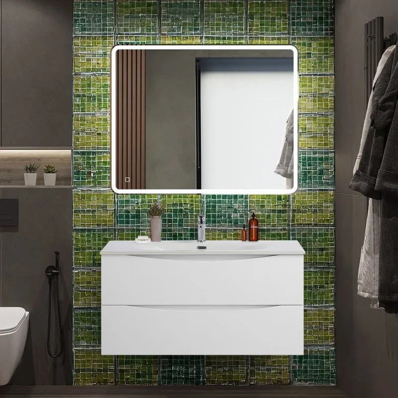 Тумба под раковину без столешницы BelBagno Marino-cer-n 100 подвесная, bianco lucido Sancos — официальный сайт