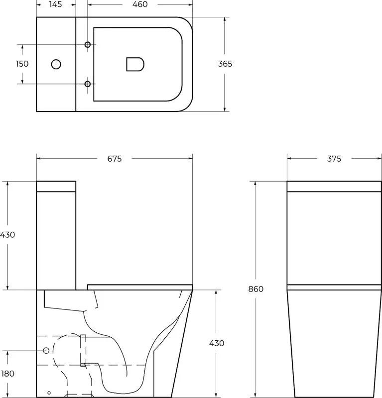 Унитаз-компакт напольный BelBagno Ardente-R BB02093CPR/SC Sancos — официальный сайт