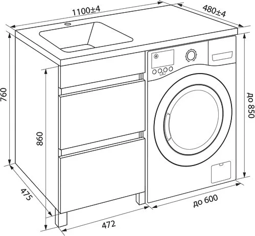 Тумба под раковину без столешницы IDDIS Optima Home 110, 2 ящика Sancos — официальный сайт