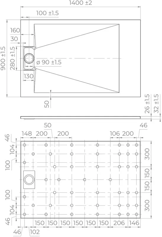 Поддон для душа RGW TUS W 140x90 Sancos — официальный сайт