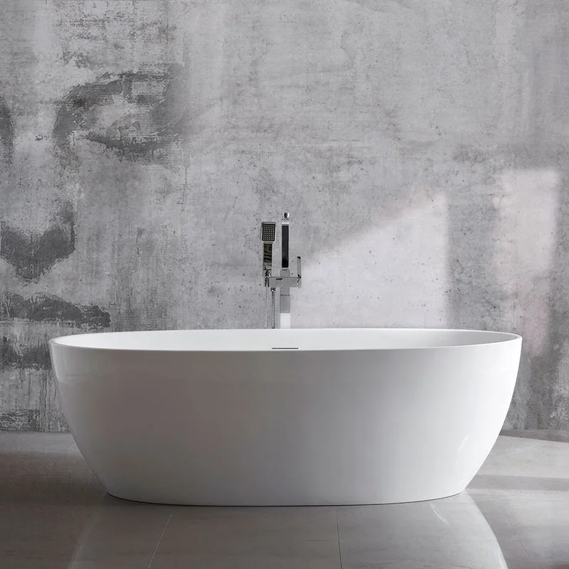 Акриловая ванна Vincea VBT-405-1860 185x90 см, отдельностоящая, белая, овальная, на ножках, со сливо Sancos — официальный сайт