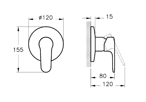 Встраиваемый смеситель VitrA Root Round A4272834EXP, брашированный никель Sancos — официальный сайт