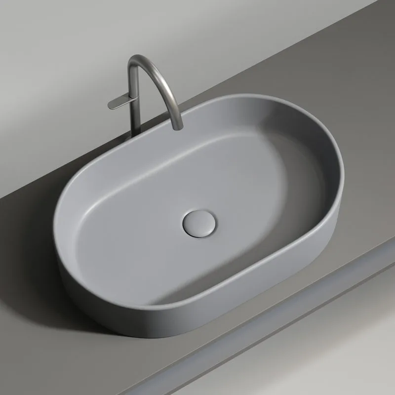 Накладная раковина Ceramicanova Element CN6048MH антрацит матовая Sancos — официальный сайт