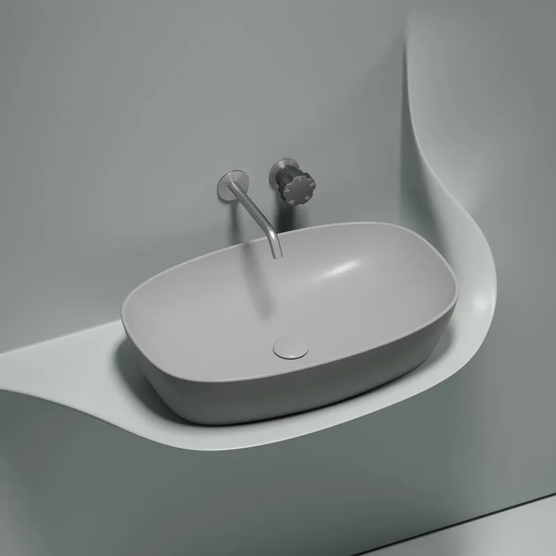 Накладная раковина Ceramicanova Element CN6049MSG серая матовая Sancos — официальный сайт