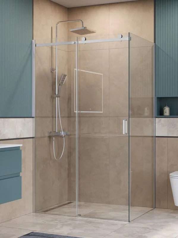Душевой уголок BelBagno Soft Close-2 AH-1-120/100-C-Cr профиль хром Sancos — официальный сайт