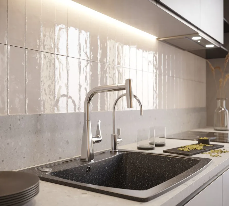 Смеситель для кухни Hansgrohe Metris M71 14834000 хром Sancos — официальный сайт