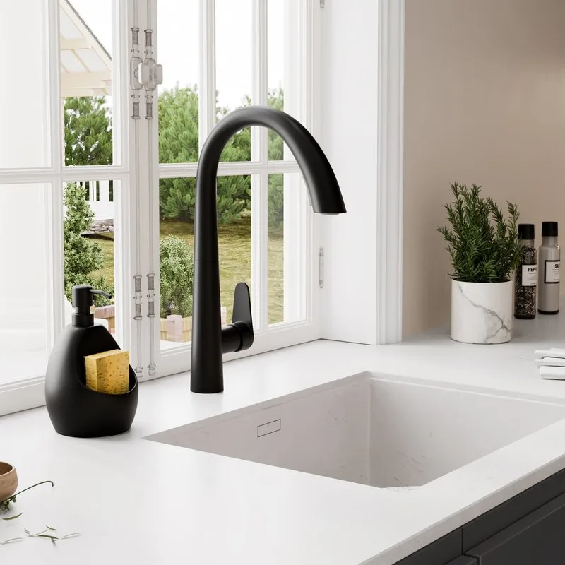 Смеситель для кухни Wasserkraft A8667 magic black Sancos — официальный сайт