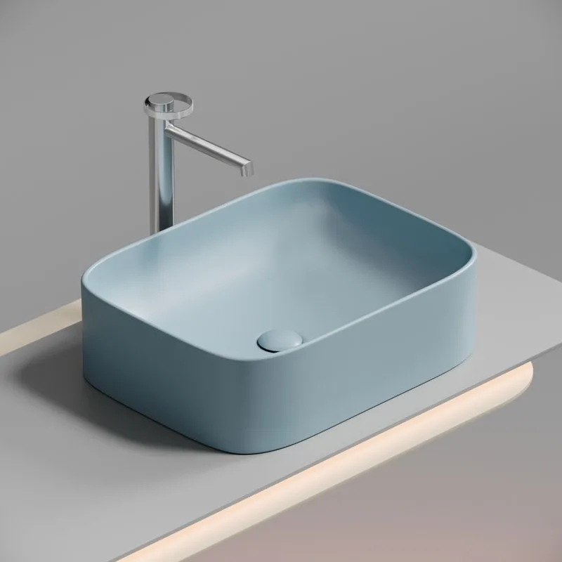 Накладная раковина Ceramicanova Element CN6052ML голубая матовая Sancos — официальный сайт