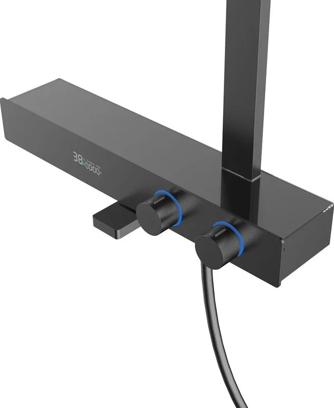 Душевая стойка Vincea Inspire VSFS-3I13TGM, с термостатом, вороненая сталь Sancos — официальный сайт