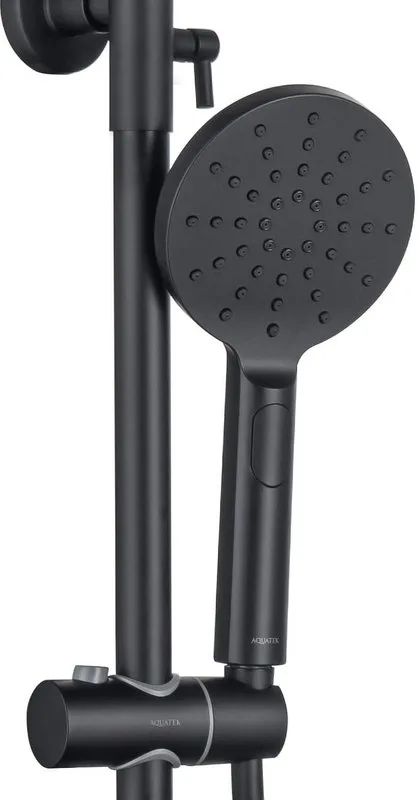 Душевая стойка AQUATEK AQ2046MB, матовая черная Sancos — официальный сайт