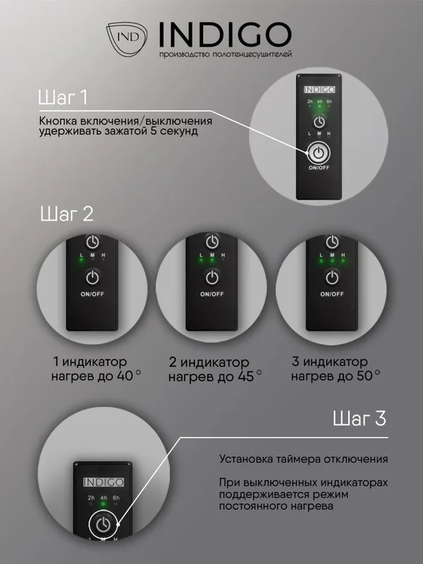 Полотенцесушитель электрический Indigo Line Trinity LСLTE100-50BRRt черный муар Sancos — официальный сайт
