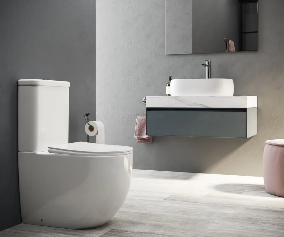 Унитаз-компакт напольный Ceramicanova Mia Rimless CN1801 Sancos — официальный сайт