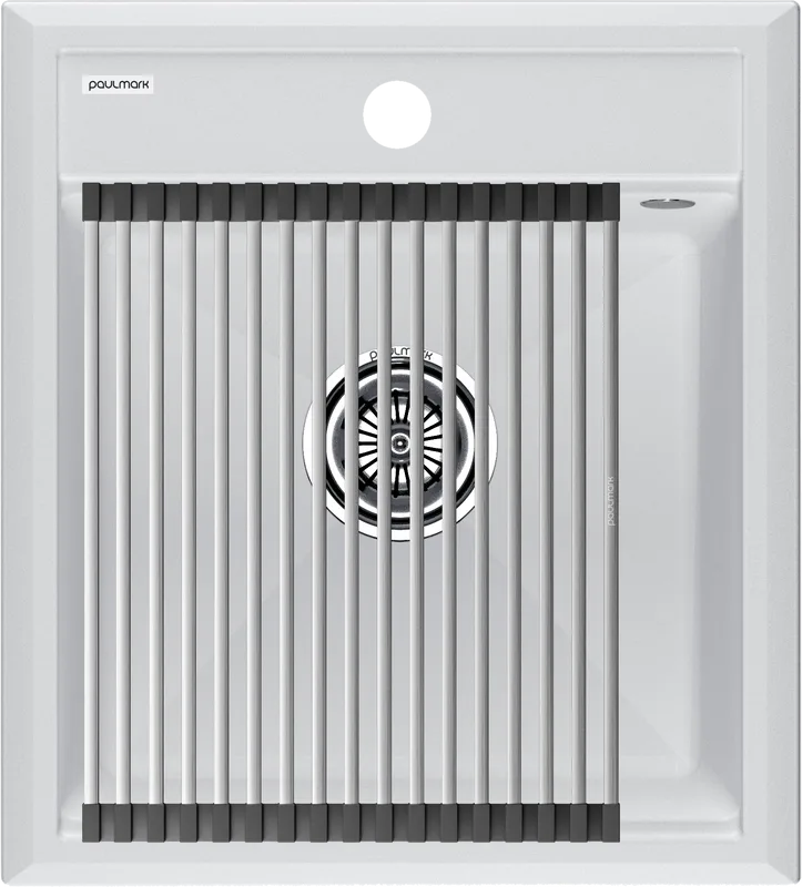 Мойка кухонная Paulmark Stepia + Step PM114651-WH+R375-BS белая Sancos — официальный сайт