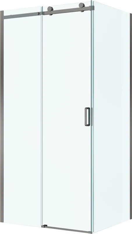 Душевой уголок BelBagno Soft Close-2 AH-1-100/80-C-GM профиль оружейная сталь Sancos — официальный сайт