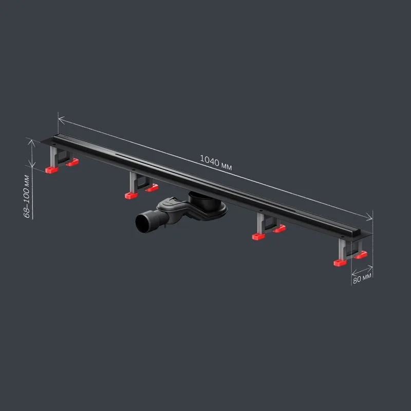 Душевой трап (лоток) AM.PM MasterFlow Slim line 100 см, черный матовый Sancos — официальный сайт
