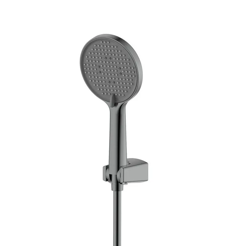 Смеситель для душа с душевым гарнитуром, метал Gun metal, AQUAme Monza AQM6313GM Sancos — официальный сайт