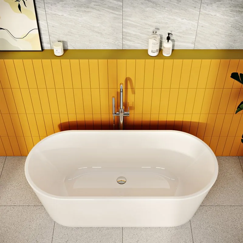 Акриловая ванна VitrA Geo 170x80 см, отдельностоящая, белая, овальная, со сливом-переливом Sancos — официальный сайт