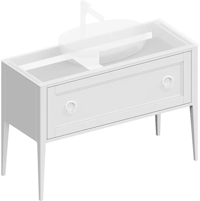 Тумба под раковину без столешницы KERAMA MARAZZI Plaza Classic PL.CN.120.1+1\WHT.M Neo 120 белая мат Sancos — официальный сайт