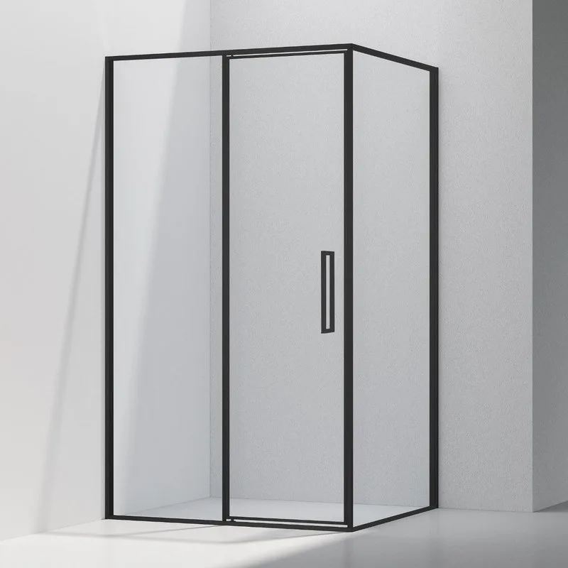 Душевой уголок Vincea Slim VSR-4SLP9012CLB 120х90 см, профиль матовый черный, стекло прозрачное Sancos — официальный сайт