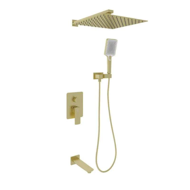Душевой комплект Oliveeka D OL-88939003-BG С ВНУТРЕННЕЙ ЧАСТЬЮ, золотой матовый Sancos — официальный сайт