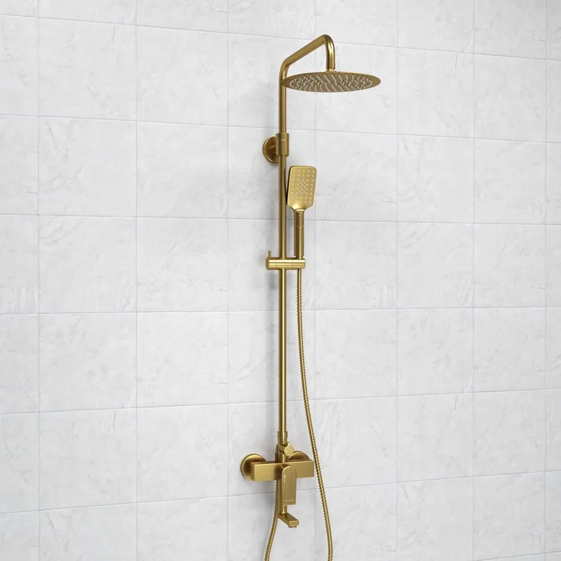 Душевая стойка Wasserkraft Aisch A155.259.201.BG, золото Sancos — официальный сайт
