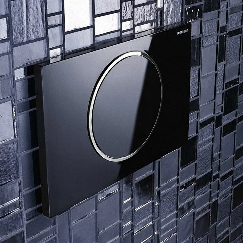 Кнопка смыва Geberit Sigma 10 115.758.KM.5 черная, хром Sancos — официальный сайт