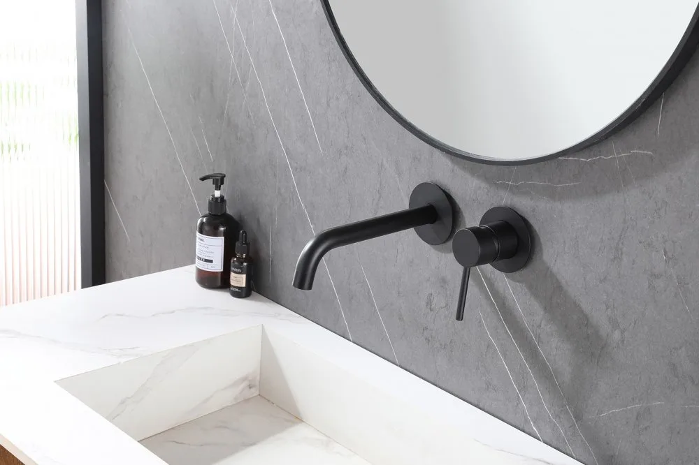 Смеситель для раковины Abber Wasser Kreis AF8112B С ВНУТРЕННЕЙ ЧАСТЬЮ, черный Sancos — официальный сайт