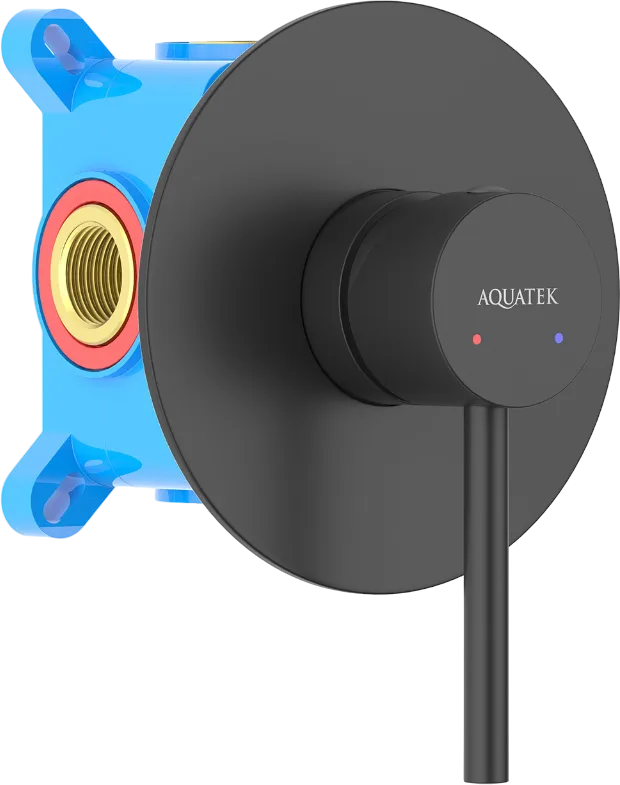 Встраиваемый смеситель AQUATEK Европа AQ1366MB С ВНУТРЕННЕЙ ЧАСТЬЮ, матовый черный Sancos — официальный сайт