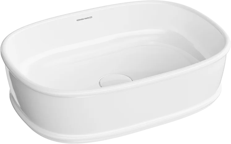 Накладная раковина KERAMA MARAZZI Circo 50 белая глянцевая Sancos — официальный сайт