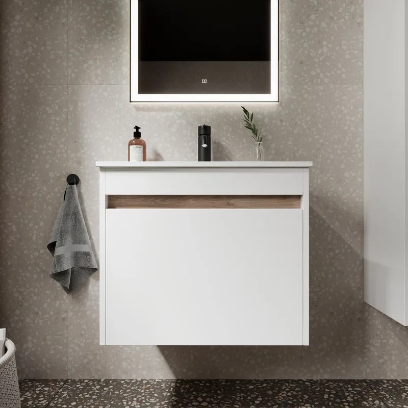 Тумба с раковиной Sancos Smart 60 см белый глянец Sancos — официальный сайт