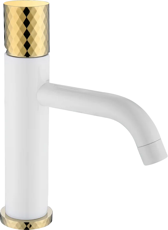 Смеситель для раковины Boheme Stick 121-WG white diamond gold Sancos — официальный сайт