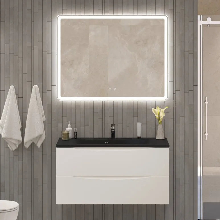 Тумба под раковину без столешницы BelBagno Marino 100 bianco lucido, подвесная Sancos — официальный сайт