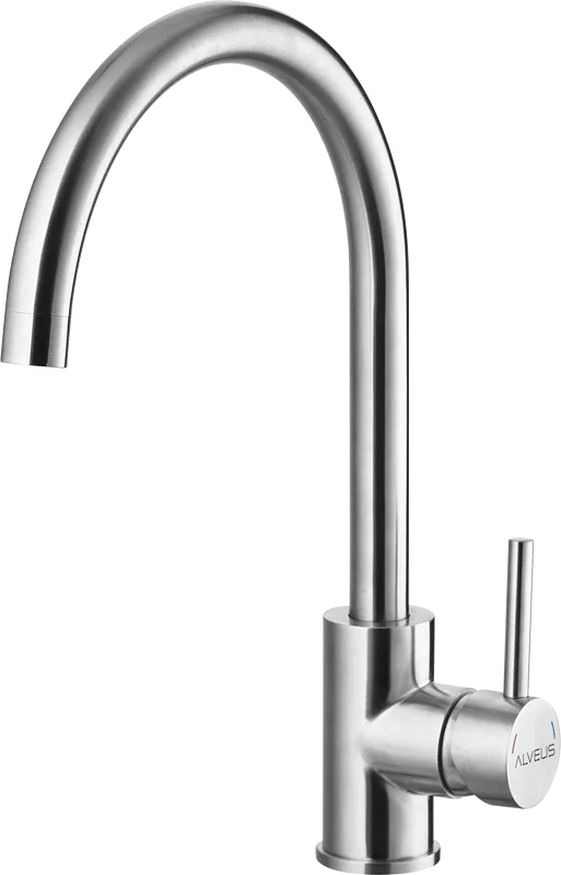 Смеситель для кухни Alveus Elza 1129028 сатинированная сталь Sancos — официальный сайт
