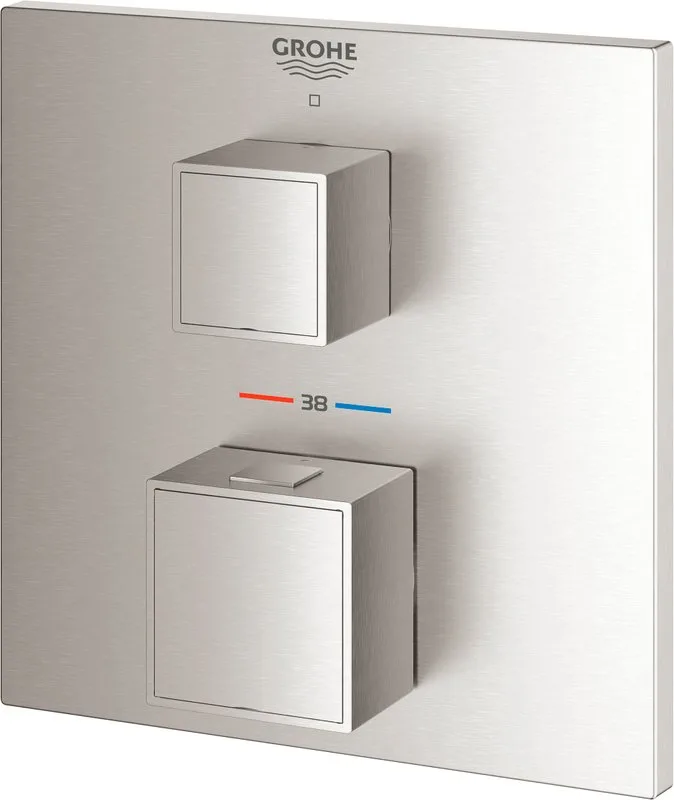 Термостатический смеситель встраиваемый Grohe Grohtherm Cube 24153DC0 для душа, суперсталь Sancos — официальный сайт