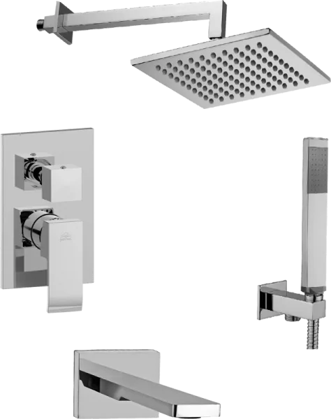 Душевой комплект Paffoni Elle KITEL019CR120, С ВНУТРЕННЕЙ ЧАСТЬЮ, верхний душ 20 см, хром Sancos — Оригинал