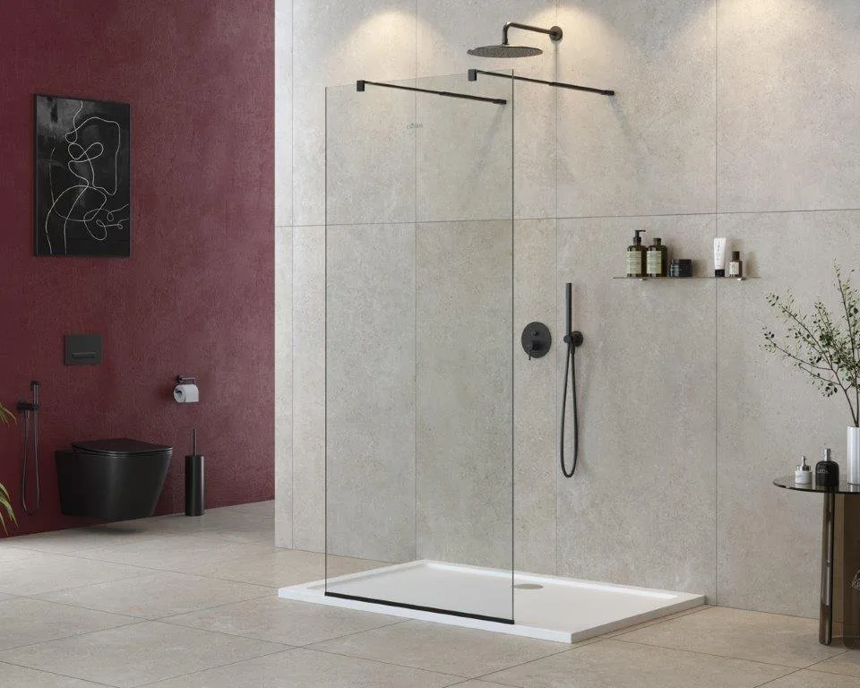 Душевая перегородка Cezares Liberta -L-2-100-C-NERO Sancos — официальный сайт