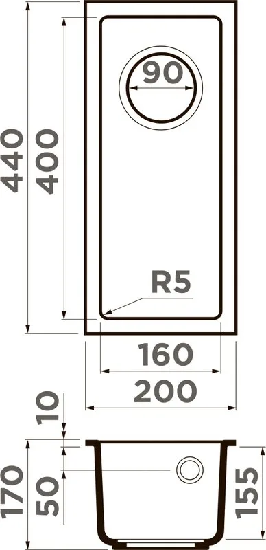 Дополнительная мойка Omoikiri Bosen 20-U-BL leningrad grey Sancos — официальный сайт