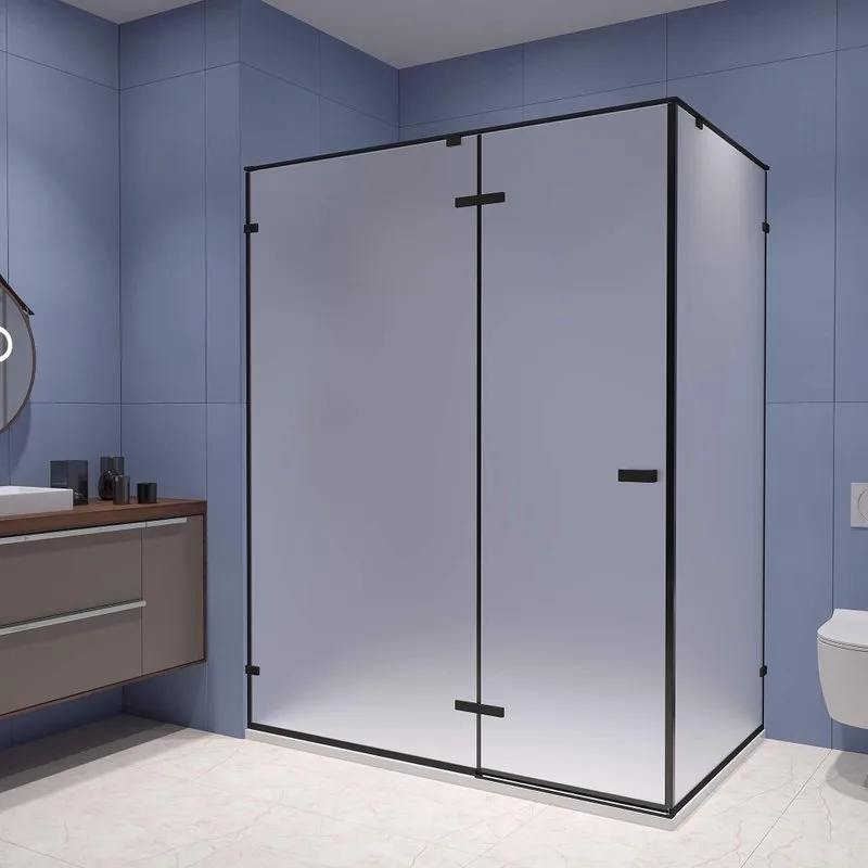 Душевой уголок RGW Stilvoll SV-040 100х80 профиль черный, стекло матовое Sancos — официальный сайт