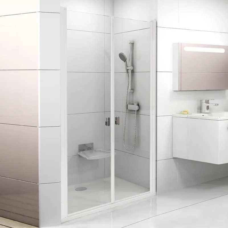 Душевая дверь в нишу Ravak Chrome CSDL2-100 Transparent, профиль белый Sancos — официальный сайт